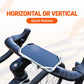 Black silicone bike phone mount with quick-release holder on handlebars