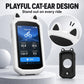 White silicone cat-ear GPS cover with screen window, plus a small black side cover