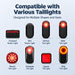 Universal radar tail light mount compatible with multiple tail light shapes