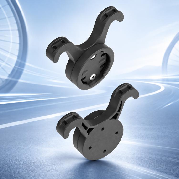Reinforced nylon bike tail light bracket clamp in two adjustable positions