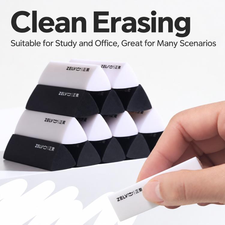 ZELYNN 6 PCS/Box Super Clean Triangle-Shaped Erasers