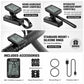 Bicycle GPS computer kit with bracket mounts, silicone rings, and charging cable accessories