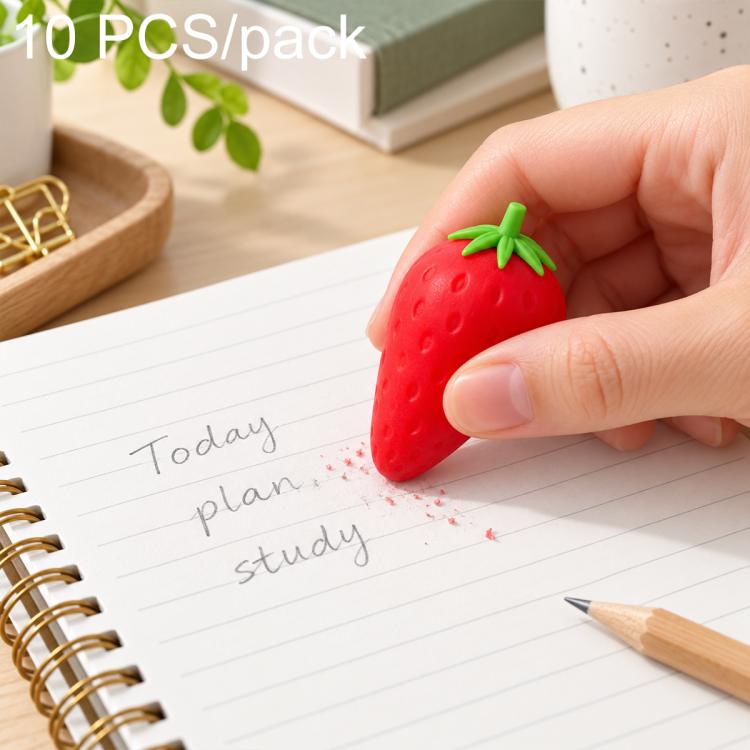 10 PCS/Pack Cute Creative Cartoon Fruit-Shaped Jumbo Eraser