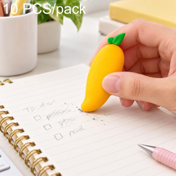 10 PCS/Pack Cute Creative Cartoon Fruit-Shaped Jumbo Eraser