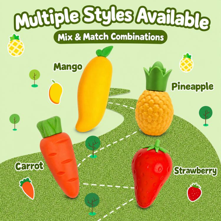 10 PCS/Pack Cute Creative Cartoon Fruit-Shaped Jumbo Eraser