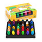 Washable color crayon set with 36 carrot-shaped crayons in a boxed tray