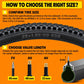 Mountain bike tire size and valve length sizing diagram with inner tube fit notes
