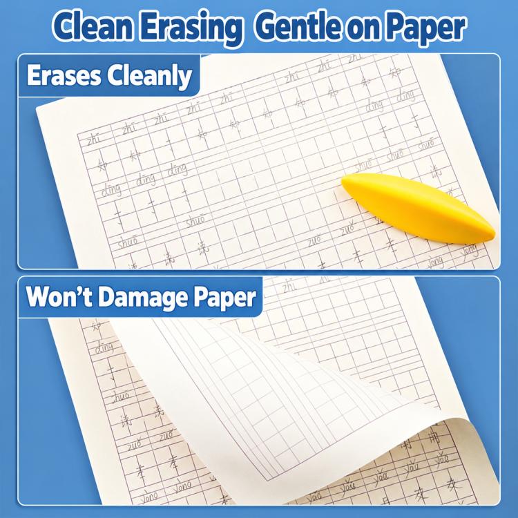 Holee 4 PCS/Box Dust-Free Eraser, Creative Rhombus Eraser
