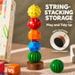 Children's tactile color crayon set packaging with colorful stacking ball toy