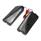 Pair of black LED turn signal side light housings with clear strip lens
