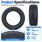 Black tubeless scooter tire, 70/60-7.5 size marking, detailed tread