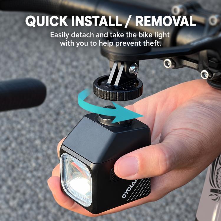 Bike light quick-release mount with hand detaching the front head unit