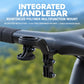 Integrated handlebar bike computer mount with reinforced arm, black.