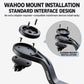 Interchangeable bike mount interface pieces with screws, black.