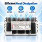Electric scooter motor controller with aluminum cooling fins and central control label window