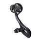 Bicycle bike computer extension mount with handlebar clamp and curved matte black arm
