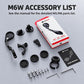 Bike computer mount accessory kit parts with black mounting arm and circular bases