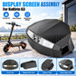 Scooter dashboard display screen assembly, checkered housing with front light bar