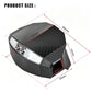 Scooter dashboard housing size diagram with red measurement lines and angles