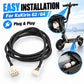 Black scooter controller cable with two connector plugs for controller wiring.