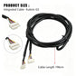 Black scooter controller cable with two white multi-pin connectors, 198 cm