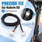 Black replacement controller cable with two white multi-pin plugs and protective jacket