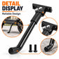 Black scooter support foot with clamp-style mounting plate and two screws