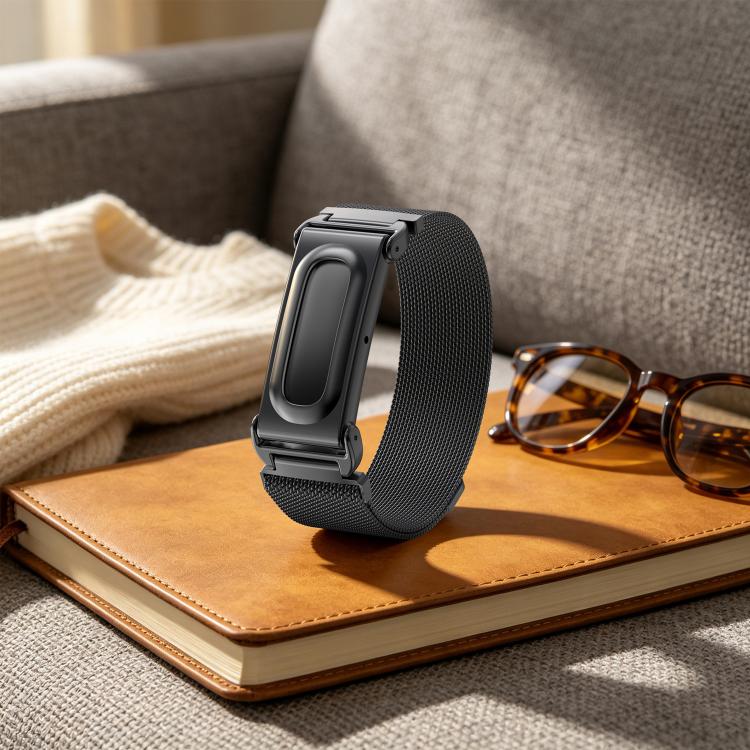 Metal Case Integrated Milanese Magnetic Watch Band, For Google Fitbit Air