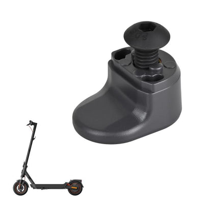 Black electric scooter rear fender hook with threaded mounting post