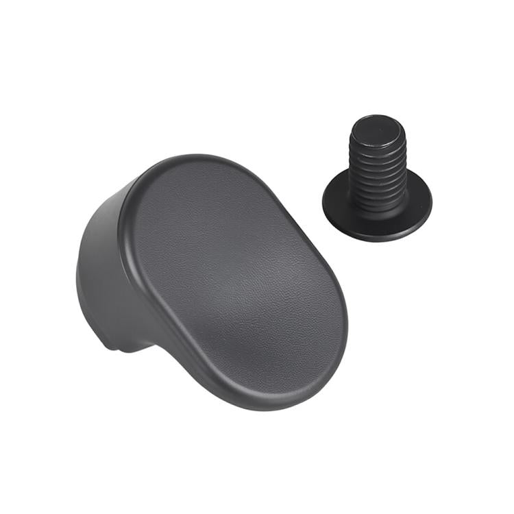 Dark rear fender hook with textured grip and threaded screw post