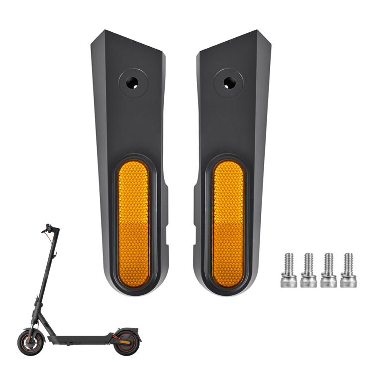 2-piece electric scooter side cover set with amber reflective inserts and screws