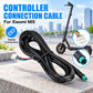 Electric scooter controller connection cable with 5-pin connector and round plug, black