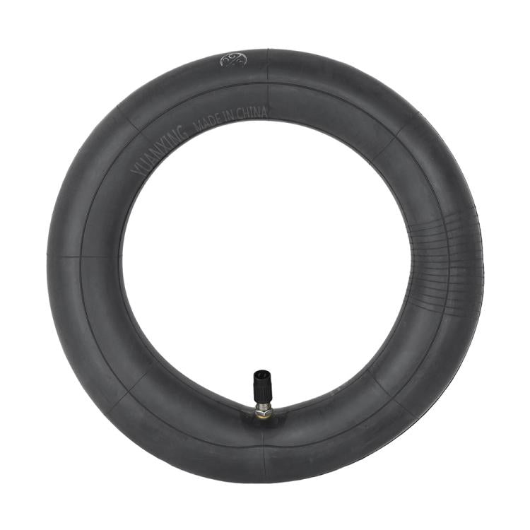 8.5-inch inflatable inner tube, black rubber ring with valve stem in center