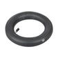 Black inflatable scooter inner tube with straight valve and embossed markings