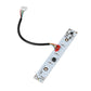 LED headlight circuit strip with mounted components and multicolor wiring