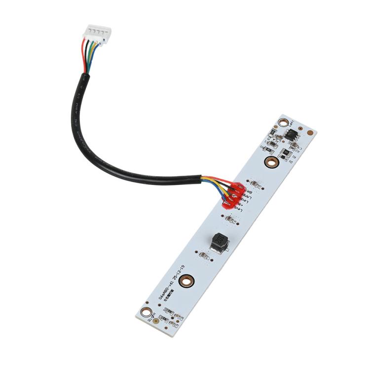 LED headlight circuit strip with mounted components and multicolor wiring