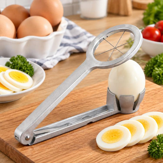 LsCook Kitchen Multi-Functional Aluminum Alloy Egg Cutter Egg Slicer