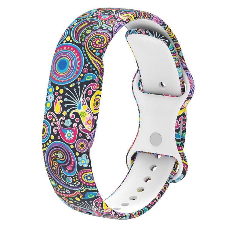 xDfind Butterfly Buckle Printed Silicone Watch Band, For Google Fitbit Air