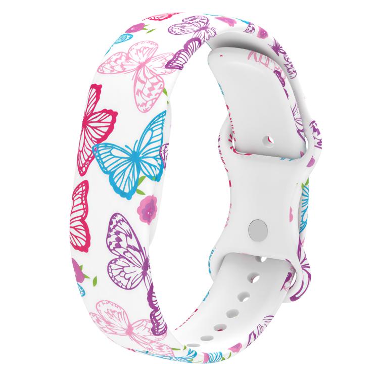 xDfind Butterfly Buckle Printed Silicone Watch Band, For Google Fitbit Air
