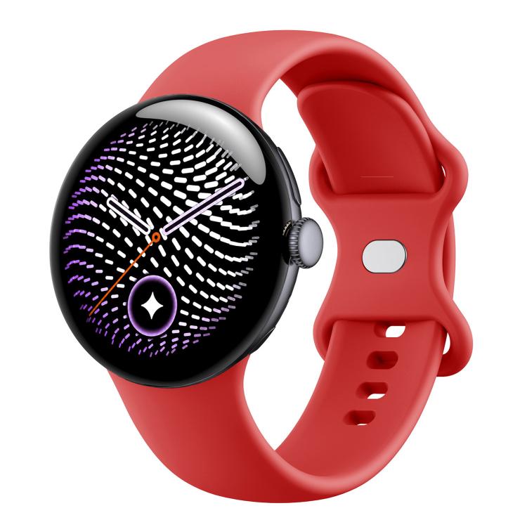 xDfind Butterfly Buckle Solid Color Silicone Watch Band, For Google Pixel Watch 5 / 4 / 3 45mm