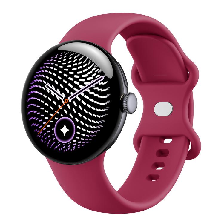 xDfind Butterfly Buckle Solid Color Silicone Watch Band, For Google Pixel Watch 5 / 4 / 3 45mm