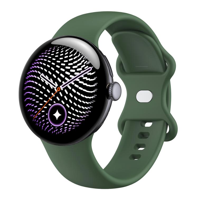 xDfind Butterfly Buckle Solid Color Silicone Watch Band, For Google Pixel Watch 5 / 4 / 3 45mm