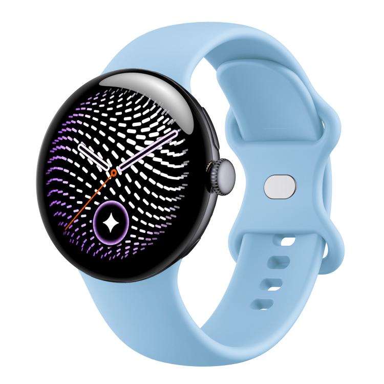 xDfind Butterfly Buckle Solid Color Silicone Watch Band, For Google Pixel Watch 5 / 4 / 3 45mm