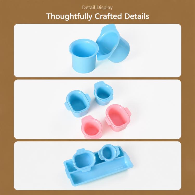 Lollipop cake mold set with blue and pink plastic cutters/molds, multiple pieces