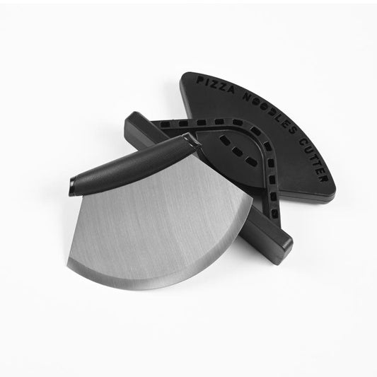 LsCook Stainless Steel Pizza Cutter Curved Blade with Stand Base