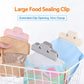 Food sealing clips set in pink and beige, snap clamp style
