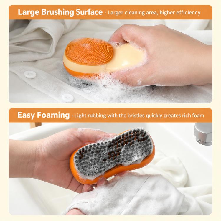 Plastic Soft Bristle Double-sided Clothes Washing Brush Cleaning Brush