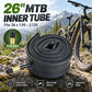 Black 26-inch MTB inner tube with AV48 American valve stem