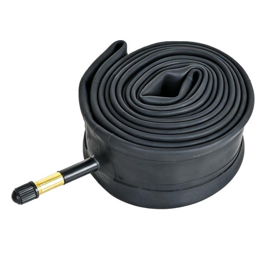 Rolled black 29-inch mountain bike inner tube with American valve stem (AV48)