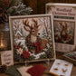 3D fabric poke art kit with framed woodland deer and snowy branches